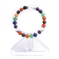 Wholesale 7 Chakra Stone Beads Men's Round Beads Bracelet with Music Symbols Bracelet